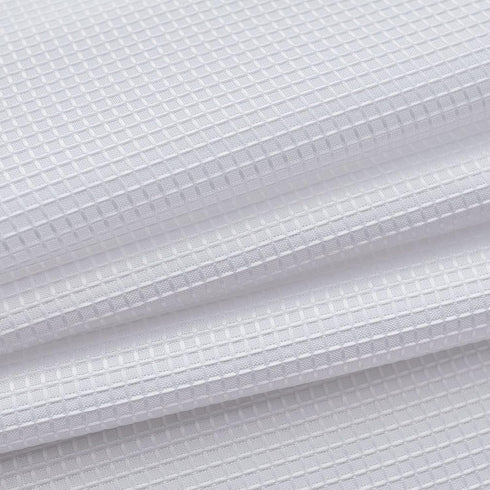Valea Home Waffle Weave Textured Half Window Tier Curtains for Kitchen, 72" x 24", White, Set of 2