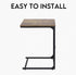 LOFTEY C Shaped End Table, Couch Side Tables That Slide Under, C Side Table for Couch & Sofa, Perfect for Small Space