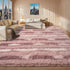 5x7 Feet Area Rugs for Living Room Bedroom,Pink and White Machine Washable Soft Fluffy Shaggy Indoor Rug, Floor Carpet