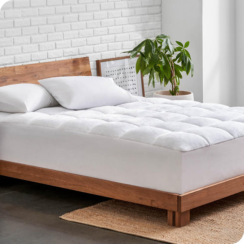 Bare Home Twin XL Mattress Pad - Pillow Top Reversible, Soft Cooling Breathable Mattress Protector