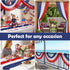 RunNico 4 120 38 Inch 4th PCS Patriotic Cheese Cloth Table Runner, x of July Sheer Fabric Table Runner, Red White
