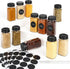 DIDITIME 12Pcs Spice Jars with Label, 4oz Empty Square Seasoning Containers, Spice Jars