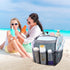 Attmu Portable Mesh Shower Caddy with 8 Pockets for College Dorm Room Essentials, Quick Dry Shower Bag for Bathroom