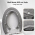 Toilet Seat Cover, Bathroom Soft Thicker Warmer with Snaps, Stretchable Washable Fiber Cloth Covers (Grey)