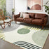 RoomTalks 3x5 Boho Green Cute Small Area Rugs Washable, Modern Abstract Geometric Shape with Tropical Leaves Non Slip