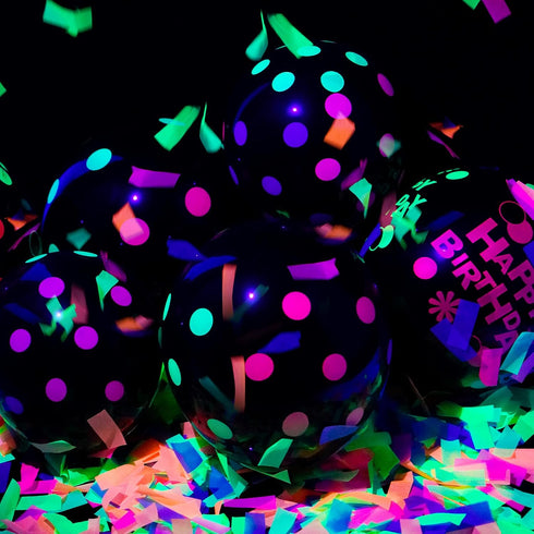 10000 Pieces UV Neon Confetti - Blacklight Glow Party Confetti in 5 Colors for Wedding, Bachelorette, Birthday