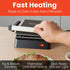 Elite Gourmet EPN160 Compact Electric Panini Press - Multifunctional Contact Grill, Lightweight, Black