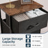 Somdot Small Dresser for Bedroom - 3 Drawers Storage Chest with Removable Fabric Bins for Closet, Black