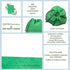 Green Cotton Christmas Drawstring Bags Eco-Friendly 145 GSM (6x8 in 25 pcs) Small Gift Bags for Kitchen & Grocery