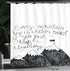 Ambesonne Wording Shower Curtain, Sketchy Mountains Hand Writing Style Letters, Cloth Fabric Bathroom Decor Set with