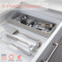 Kitchen Details 3 Compartment Adjustable Drawer Organizer | Utensil & Gadget Holder Tray | Cabinet & Storage
