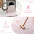 REBBORUG 4x6 Pink Rug for Office Under Desk Rolling Chairs - Small Classroom Rug Reading Corner,Washable Bow Floral