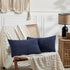 Fancy Homi 16x32 Inch 40x80 cm Navy Blue Lumbar Decorative Throw Pillow Covers for Living Room Couch, Rustic Farmhouse