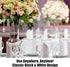 Freestanding Reserved Cards for Wedding Reception Tables, 20 Pk Black and White Design, Elegant Event Decor