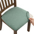 Stretch Jacquard Chair Seat Covers Set of 4, Removable Washable Anti-Dust Dining Chair Covers in Dark Green