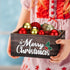 Namalu Christmas Hot Cocoa Bar Storage Box Wooden Crate with Handles Hot Cocoa Decorative Rustic Farmhouse Wood Basket