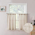 Tollpiz Linen Tier Curtain Rod Pocket, Semi Sheer Half Kitchen Curtains, Light Filtering Thick Drape, 30 x 36 inches,