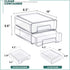2-Pack Closet, Sorbus Medium Clear Stackable Storage Drawers Plastic Organizer Bins with Handles Pull-Out Stackable