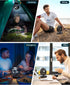 Portable Camping Fan with LED Lights, Small Tent Fan, 40 Working Hours Rechargeable USB Battery Fan for Travel &