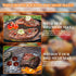 XL 15.75 x 13 inch Grill Mesh Mat Set - 5 Reusable Non-Stick BBQ Grill Mats for Vegetables, Fish, Black