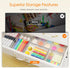 Criusia Drawer Organizer, 10 Pack Large Clear Plastic Organizers Set, Versatile Bathroom and Vanity Drawer Storage