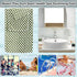 6 Set Kinlop Pcs Checkered Bath Towels Lightweight Coral Washcloth Quick Dry Patterned Thin Coral Fleece Hand Towel