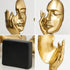 3 Pcs Gold Thinker Statues Sculptures for Home Decor, Golden Statues Table Decor Accents, House Decorations for Living