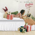 Biscaynebay Wrap Around Bed Skirts - Extra Short Drop of 9" for King & Cal King Beds, White Elastic Dust Ruffles