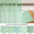Oakias Green Sheer Curtains, 2 Panels Set 54" W x 84" L, 84 Inches Long Rod Pocket Voile Curtains for Living Room &