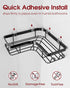 3-Pack Sakugi Corner Shower Caddy - Shower Organizer with Soap Holder & Built-In Hooks, Rustproof Metal Shower Shelves
