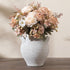 7.36 Inch,Pottery Enra White Ceramic Vase Decorative Vase for Home Dcor, Farmhouse Rustic Vase for Dining Table, Living