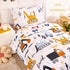 4 Sets Set Set PERFEMET Piece Boys Twin Bedding Car Printed on White Kids Comforter for Boys Reversible Cartoon