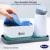 4-in-1 Set Countertop OMAIA Dish Soap Dispenser with Sponge Holder and Liquid Hand Soap Dispenser and Silicone Tray