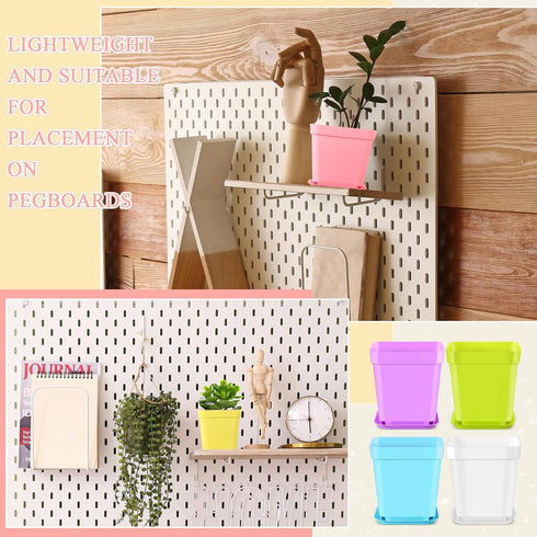 240 Pack 3 Inch Zubebe Plastic Seedling Pots Flower Pots Small Square Plastic Plant Pots Succulent Planter Nursery Pots