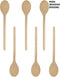 Mini 8-Inch Wooden Spoons Set of 6, Oval Mixing Spoons for Baking, Stirring - Natural Beechwood Sauce Spoons