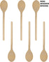 Mini 8-Inch Wooden Spoons Set of 6, Oval Mixing Spoons for Baking, Stirring - Natural Beechwood Sauce Spoons