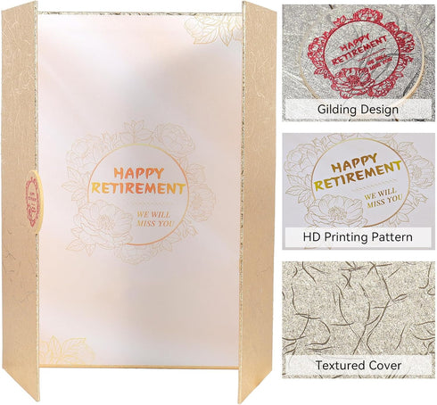 Retirement Party Decorations - Happy Retirement Guest Book Alternative, Gifts for Women Men, Farewell Party Supplies