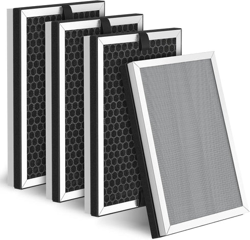 JF260 Replacement Filter for JF260 Air Purifier, 3-in-1 Pre-Filter, H13 True HEPA Activated Carbon, 4 Pack