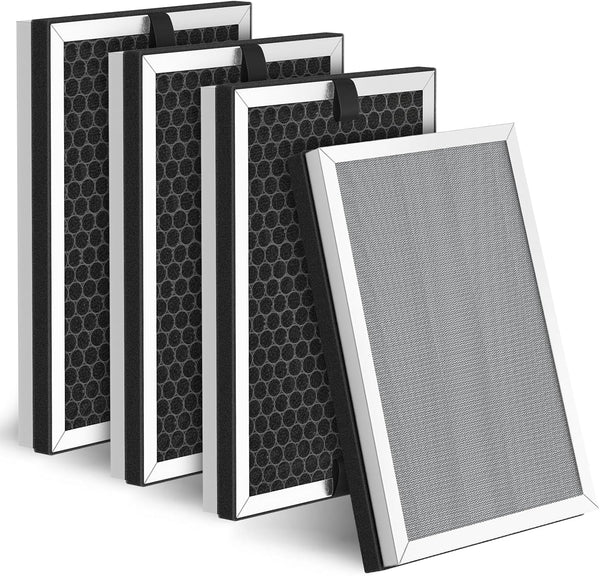 JF260 Replacement Filter for JF260 Air Purifier, 3-in-1 Pre-Filter, H13 True HEPA Activated Carbon, 4 Pack