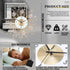 Large Wall Clocks - Silent Sunflower Shape Decorative Wall Clock, Modern Non-Ticking Iron Metal for Living Room