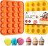 2 Pcs Silicone Mini Muffin Cupcake Pan, Kaloo Nonstick 24 Cups for Baking Muffins, Cakes, Tart, Dishwasher Safe