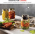 Bormioli Rocco Quattro Stagioni Set of 4 Clear Airtight Mason Jars, 17 Oz, Made in Italy