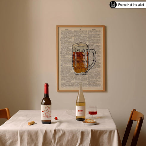 16x20 Poster Master Red Wine Print - Dictionary Poster - Alcohol Art - Bar Cart Wall Design - Gift for Men, Women