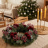 400 12 mm Tatuo Pcs Dark Red Berries Stems Artificial Frosted Holly Berries for Christmas Tree Decor Rustic Fake