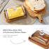 MKLZ Countertop, Glass Butter Dish with Lid, Clear Domed Cheese Dish with Handle, Large Butter Keeper Saver with Cover