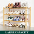 3 Closet, Smiry Shoe Rack, Tier Bamboo Shoe Organizer, Stackable Free Standing Wooden Shoe Storage Shelf for Entryway