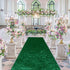 Emerald Green Wedding Aisle Runner 2FTx15FT Luxury Velvet Fabric Carpet for Party Bridal Ceremony Event Decorations