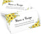 321Done Sunflower Request a Recipe Card: Set of 50, 3.5x2 White Floral Recipe Share Insert Card for Bridal Shower