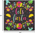 Sparkle and Bash 100 Pack Let's Fiesta Party Napkins (Black, 6.5 In) - Kids Birthday & Cinco de Mayo Decorations