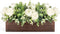 Dahey Centerpiece Table Decorations for Dining Room, Farmhouse Table Decor Wood Tray with 3 Artificial Flowers, 14.1" x